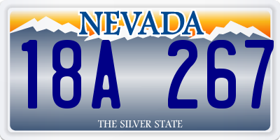 NV license plate 18A267