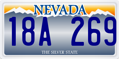 NV license plate 18A269