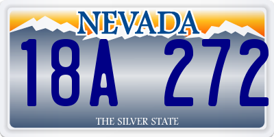 NV license plate 18A272