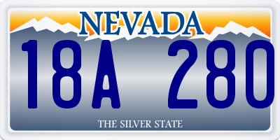 NV license plate 18A280
