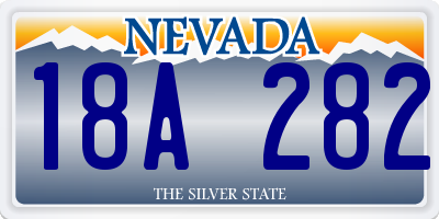 NV license plate 18A282