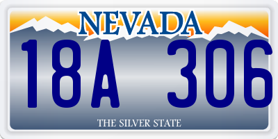 NV license plate 18A306