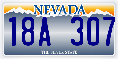 NV license plate 18A307