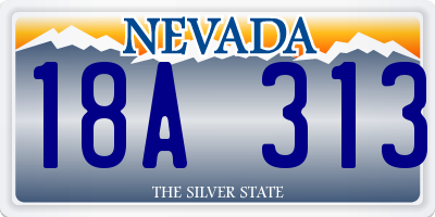 NV license plate 18A313