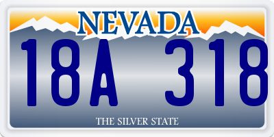 NV license plate 18A318