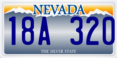 NV license plate 18A320