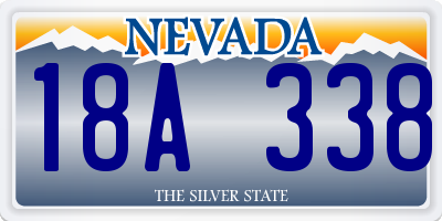 NV license plate 18A338