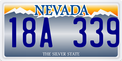 NV license plate 18A339