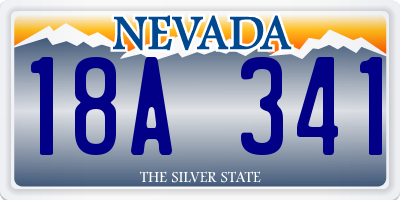 NV license plate 18A341
