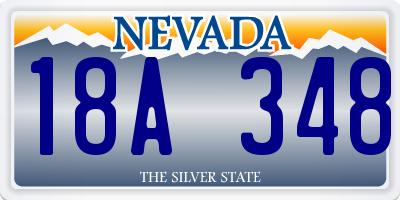 NV license plate 18A348