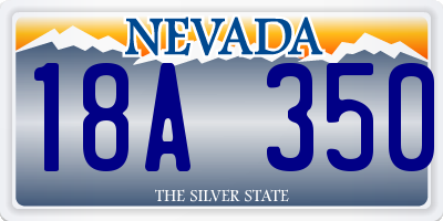 NV license plate 18A350