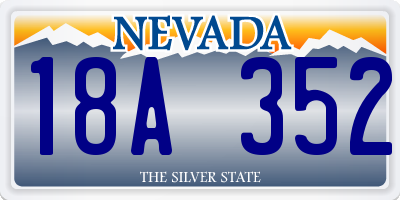 NV license plate 18A352