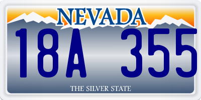 NV license plate 18A355