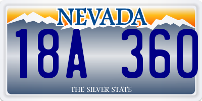 NV license plate 18A360