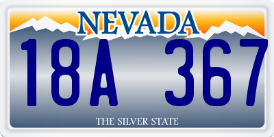 NV license plate 18A367