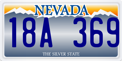 NV license plate 18A369