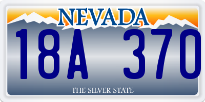 NV license plate 18A370