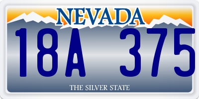 NV license plate 18A375