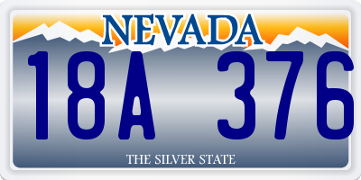 NV license plate 18A376