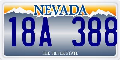 NV license plate 18A388