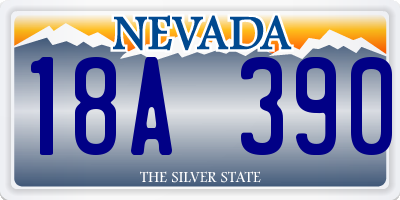 NV license plate 18A390