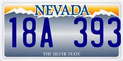 NV license plate 18A393