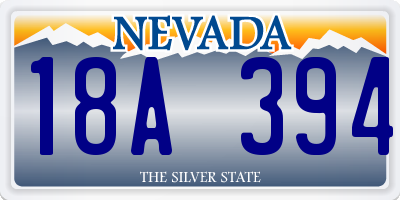 NV license plate 18A394