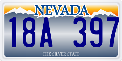 NV license plate 18A397