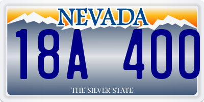 NV license plate 18A400