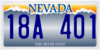 NV license plate 18A401