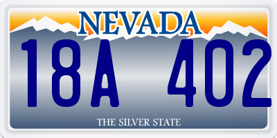 NV license plate 18A402