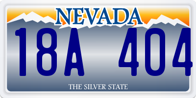 NV license plate 18A404