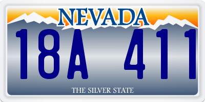 NV license plate 18A411