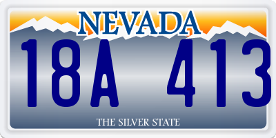 NV license plate 18A413