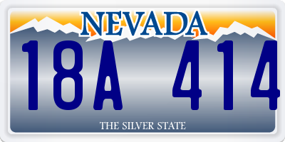 NV license plate 18A414