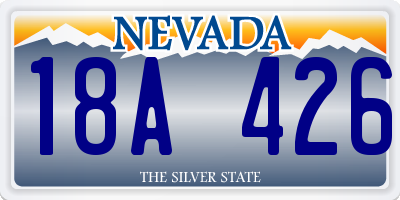 NV license plate 18A426