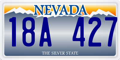 NV license plate 18A427