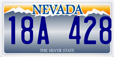 NV license plate 18A428