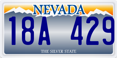 NV license plate 18A429