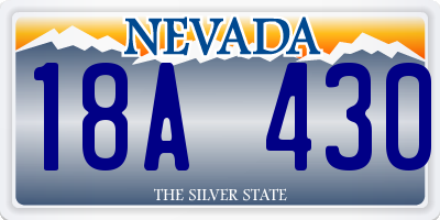 NV license plate 18A430