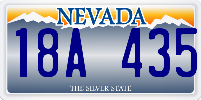 NV license plate 18A435