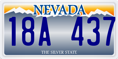 NV license plate 18A437