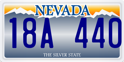 NV license plate 18A440