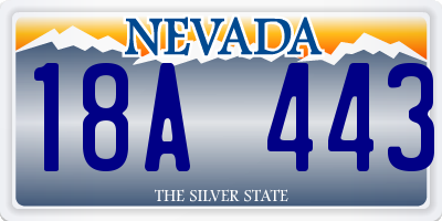 NV license plate 18A443