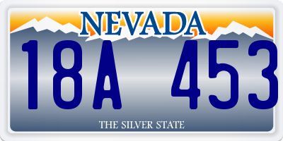NV license plate 18A453