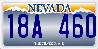 NV license plate 18A460