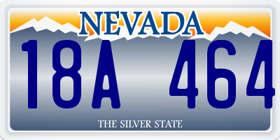 NV license plate 18A464
