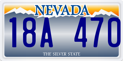 NV license plate 18A470