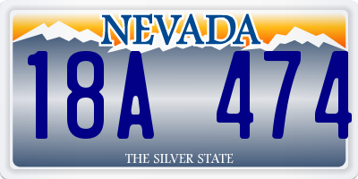 NV license plate 18A474