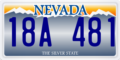 NV license plate 18A481